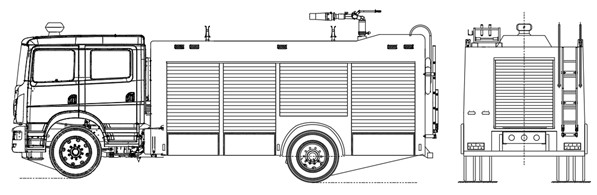 消防車(chē)上裝結(jié)構(gòu)圖 消防車(chē)上裝結(jié)構(gòu)圖