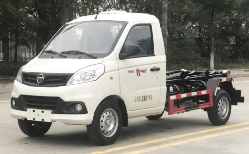 福田祥菱V1勾臂垃圾車_帝王環(huán)衛(wèi)牌HDW5035ZXXB6型車廂可卸式垃圾車
